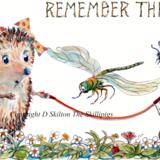 1405 skipping Skillipigs a 6 by 4 inch greeting card . This could be personalised with a name.