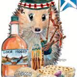 1444 HAPPY HOGMONAY 6 by 4 inch greeting card