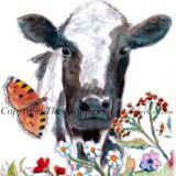 1548 dairy cow I'LL LOVE YOU TILL THE COWS COME HOME Skillipig 6 by 4 greeting card 