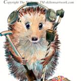 1954 Skillipig Greeting card Detectorist HAPPY BIRTHDAY. 6 by 4 inch card with brown recycled envelope.