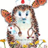 2239 BRYSIA WELLA Welsh language Skillipigs card. 6 by 4 inches with brown recycled envelope.