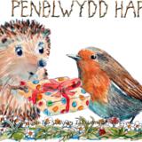 1489 PENBLWYDD HAPUS Skillipigs Welsh 6 by 4 inch greeting card.