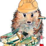 2240 PENBLWYDD HAPUS tools Skillipig 6 by 4 inches greeting card