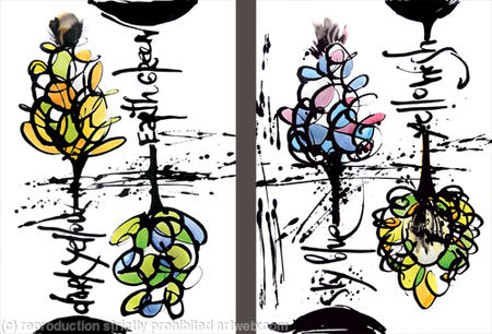 Diptych Four Artichokes