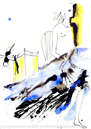 Girl under the Blue Cover