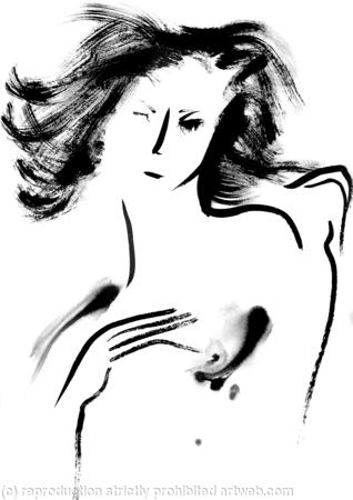 Model Portrait in Bottichelli style