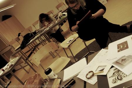 Linocut workshop. Creating the design