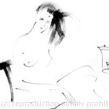 Model with a Coffee Pot