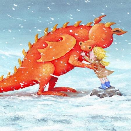 Dragon in snow