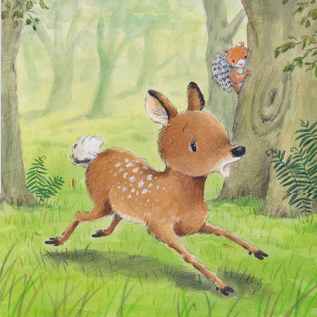 Fawn running