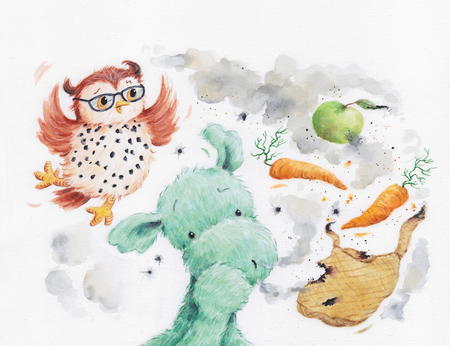 Illustration from 'The Hiccupy Dragon' (Jellycat 2019)