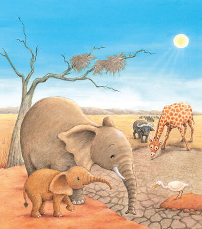 Illustration from 'Beyond The Setting Sun' by Sarah J Dodd, published by Lion Hudson IP Ltd 2021