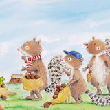 From Six Silly Squirrels published by Scholastic US