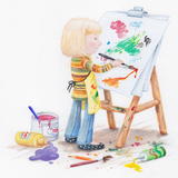 Girl painting