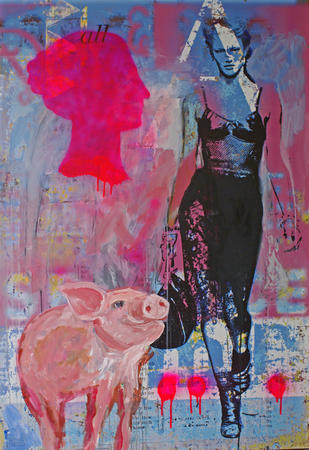 girl with pig