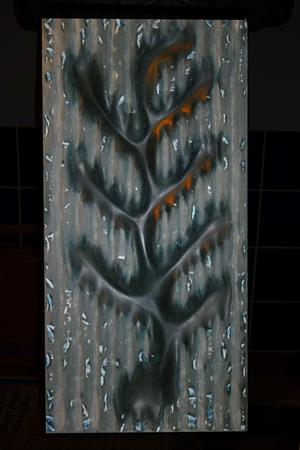 black and blue plant form (2015)