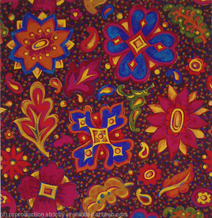 rich a/o floral with spot b/g