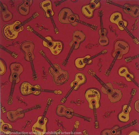 guitars on red a/o 4546
