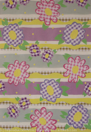 Gingham Floral Striped Wrap