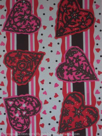 Valentine Heart Striped  Wrap