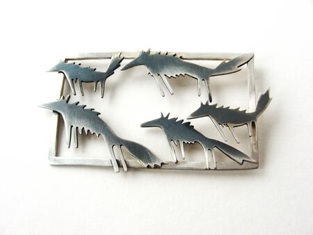 pack of wolves brooch £190