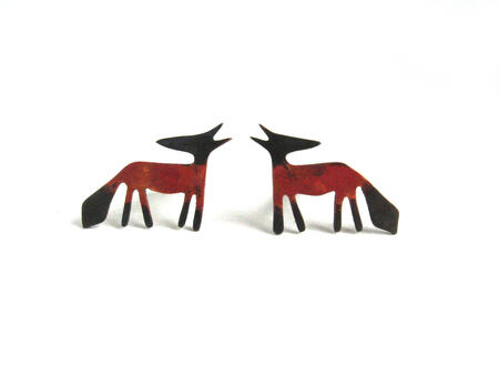 copper fox cufflinks facing backwards £85
