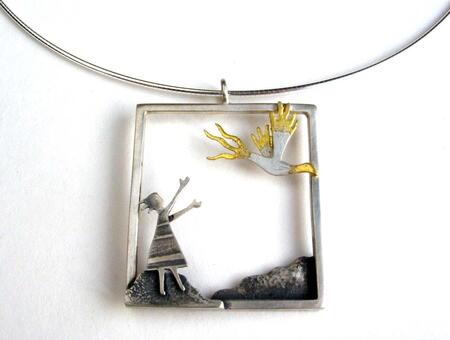 golden firebird pendant £195