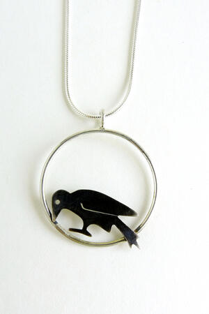 crow pendant 80