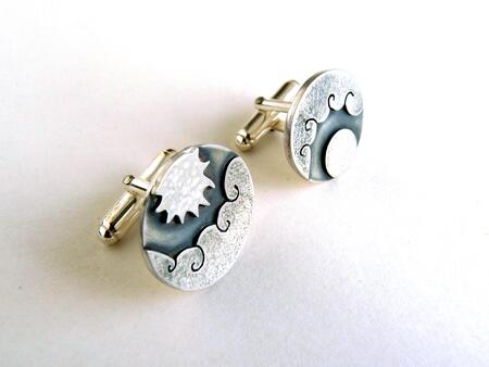 sun and moon cufflinks £100