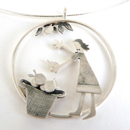 Picking apples pendant £220