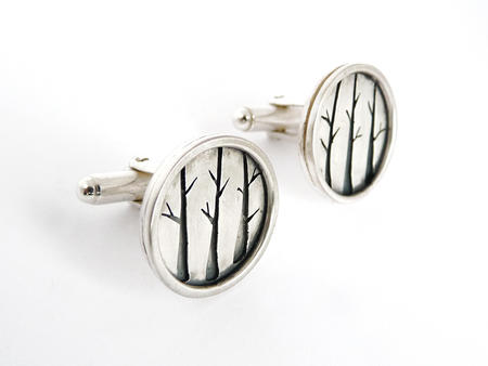 Birch cufflinks (negative) £100