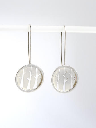 Birch long drop earrings (negative) £75
