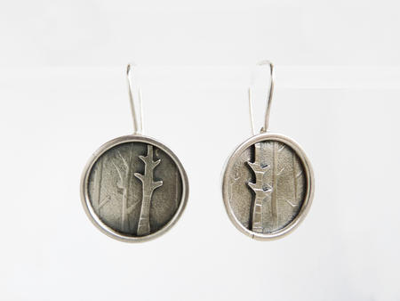 Birch short drop earring (positive) £75