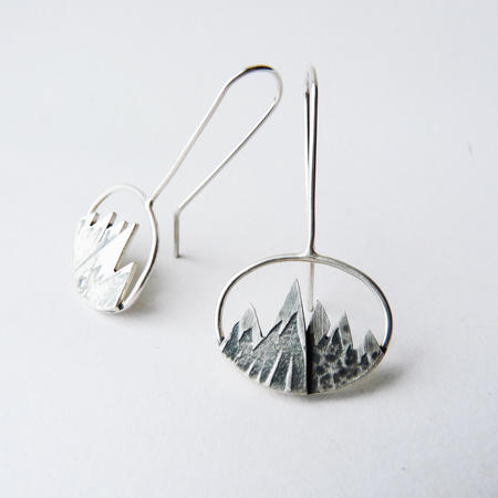 Oval mountain drop earrings £72