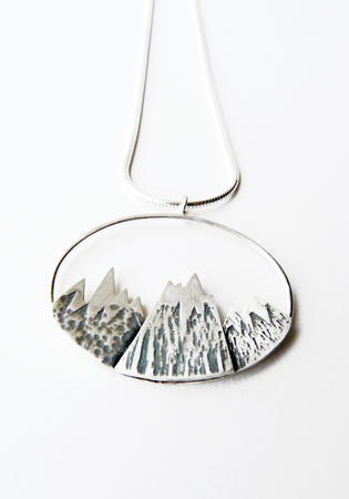 Oval mountain pendant £100