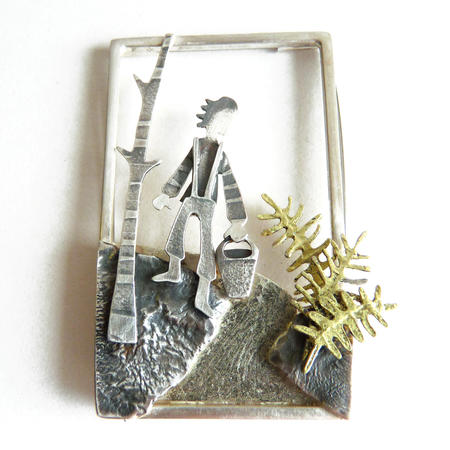 Beneath the trees beside the stream brooch £225