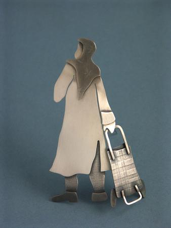 woman with shopping trolley