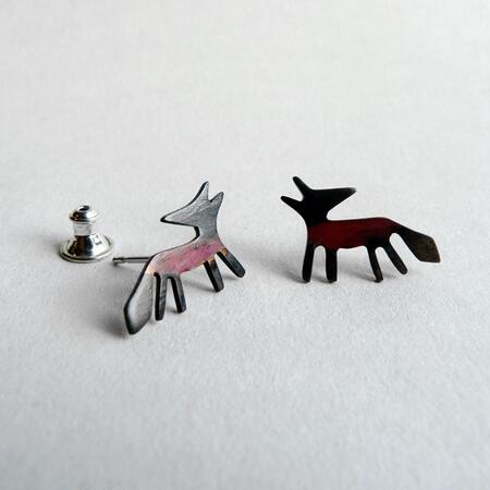copper fox earrings £33