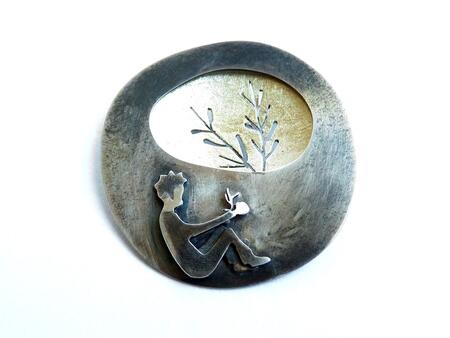 Rosemary for memory brooch/pendant £225