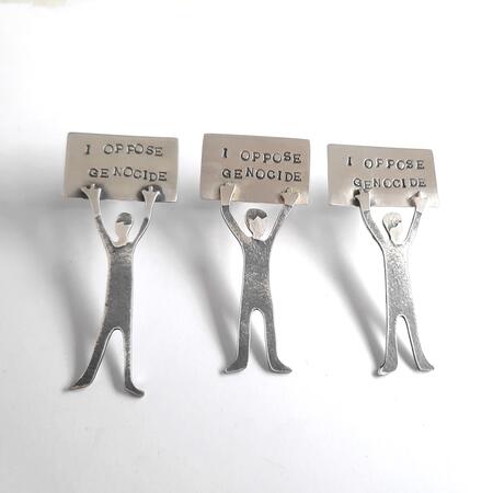 I oppose genocide pins £70