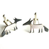 silver fox cufflinks facing forwards £90