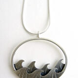 small oval wave pendant £108