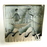 Seeking shoals off distant shores brooch/wall piece