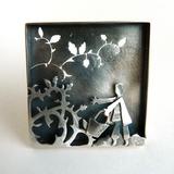 Blackberry picker brooch/wall piece