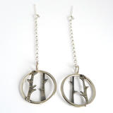 Birch chain drop earrings (open) £75