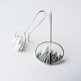 Oval mountain drop earrings £72