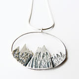 Oval mountain pendant £100