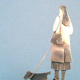 woman with scottie dog