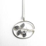 oval Blackberry pendant (open)