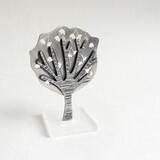 silver cherry tree brooch with perspex stand £118